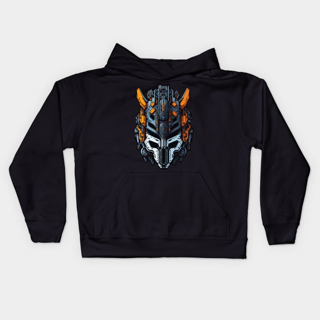 Mecha Skull S03 D16 Kids Hoodie by Houerd